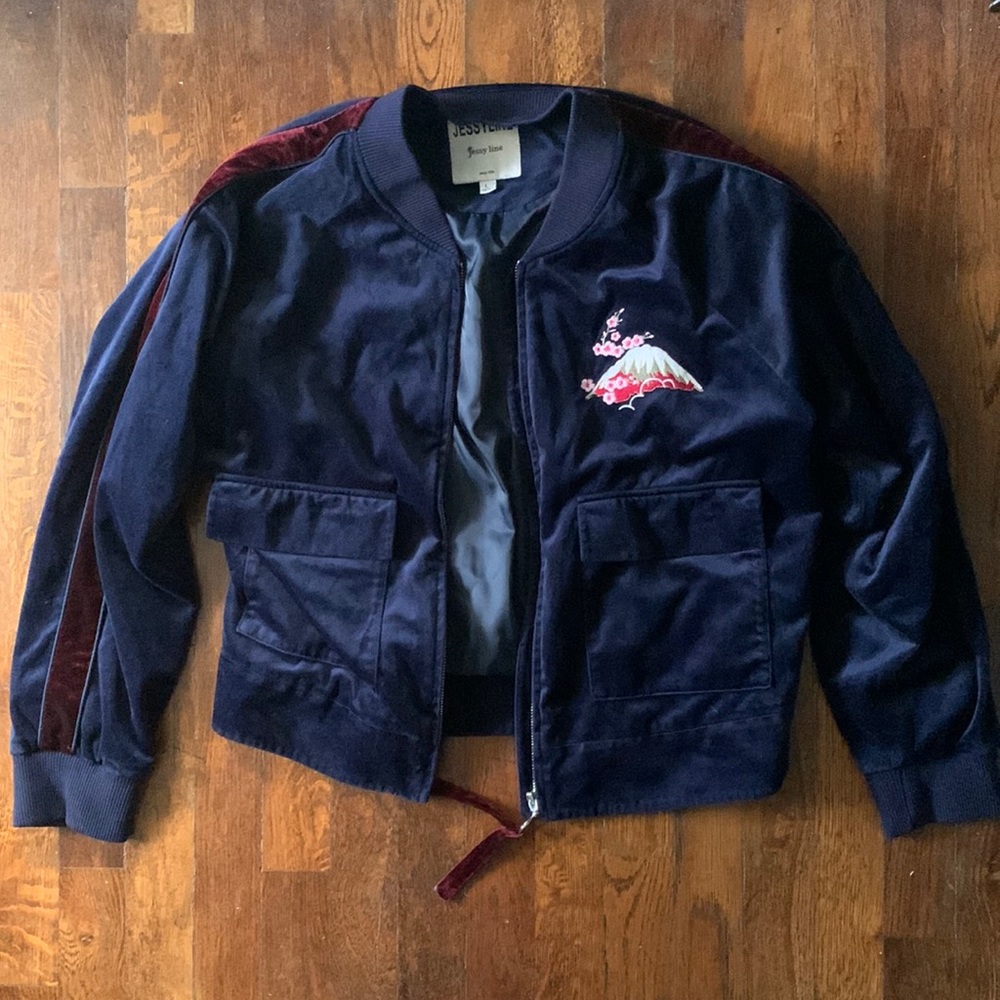Jessyline Velvet Bomber Jacket